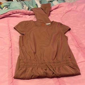 Adorable pink/mauve scrub suit